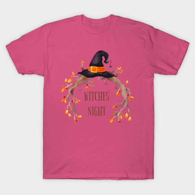 Witches Night Design T-Shirt by Mako Design 